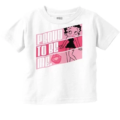 Футболка для маленьких девочек Betty Boop Proud to Be Me Confidence лицензионного черного цвета