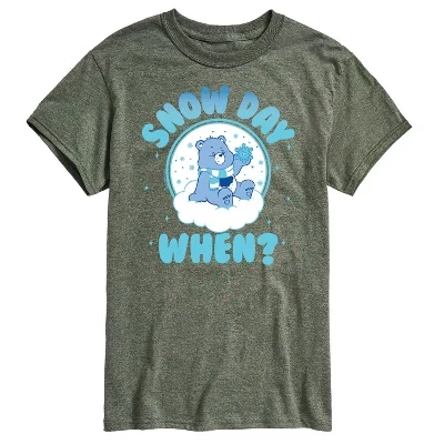 Мужская футболка Care Bears Snow Day When, зеленая