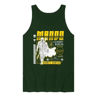 Мужская майка с цифровым рисунком Mandalorian Mando Dark