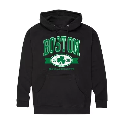 Мужской пуловер из флиса с капюшоном Boston Mass Clover Graphic черный