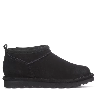 Женские очень короткие широкие ботинки BEARPAW черного цвета