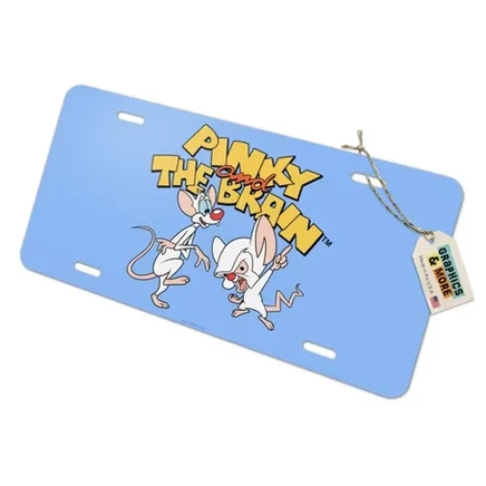 Новинка с логотипом Pinky & the Brain, металлическая бирка для туалетного столика, номерной знак