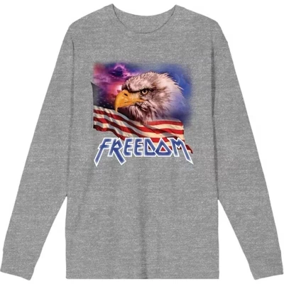 Футболка Americana Freedom Eagle для взрослых с длинным рукавом серого цвета
