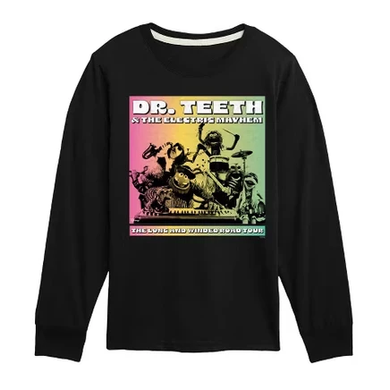 Dr. Teeth & The Electric Mayhem Tour Long Sleeve Graphic T-Shirt black