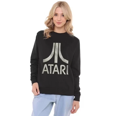 Женский свитшот Atari с большим логотипом, черный