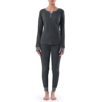 Женское удлиненное термобелье Henley с топом и брюками Plus Thermal