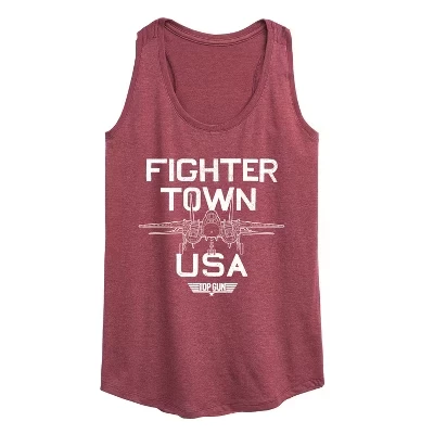 Женская майка Top Gun Fighter Town, бордовая