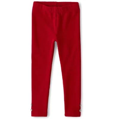 Детские леггинсы Gymboree высокие из велюра, красные