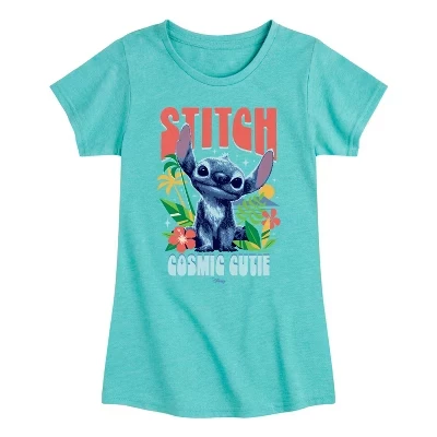 Детская футболка Lilo & Stitch Cosmic Cutie, бирюзовая