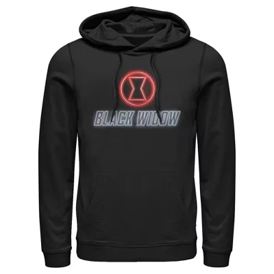 Мужская толстовка с капюшоном Black Widow Neon Hourglass черный