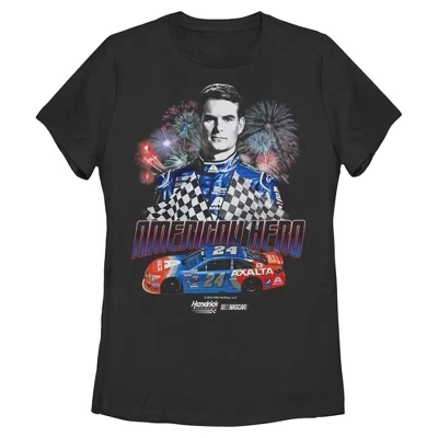 Женская футболка Jeff Gordon American Hero черного цвета