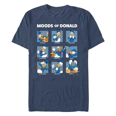 Мужская футболка Mickey & Friends The Moods of Donald Duck с изображением Дональда Дака