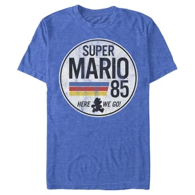 Мужская футболка Nintendo Super Mario Rainbow Ring, синяя