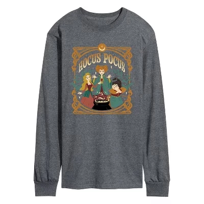 Мужская футболка с длинным рукавом Witches Nouveau с графическим рисунком heather charcoal