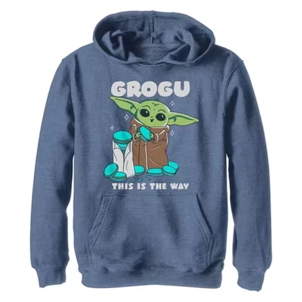 Худи для мальчиков STAR WARS Грогу, темно-синее
