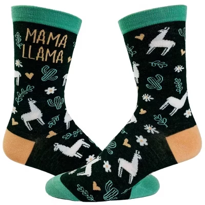 Женские носки Crazy Dog Mama Llama с принтом