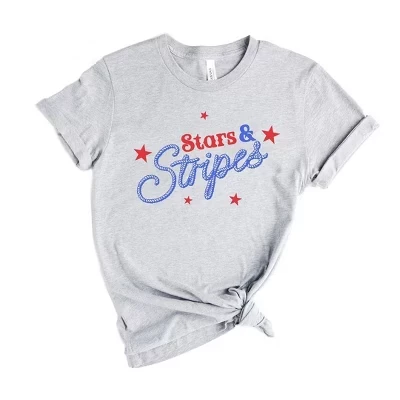 Женская футболка Simply Sage Market Stars and Stripes серая