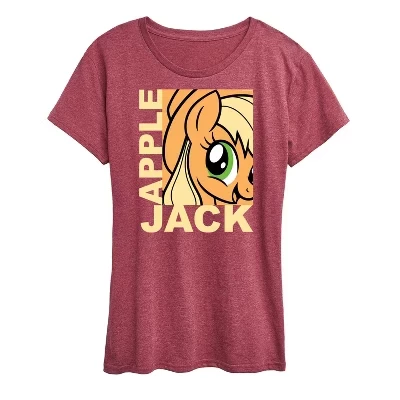 Женская футболка My Little Pony Эпплджек, бордовая