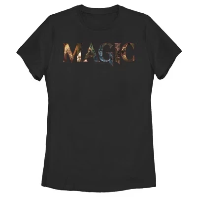 Женская футболка Magic the Gathering с логотипом, черная