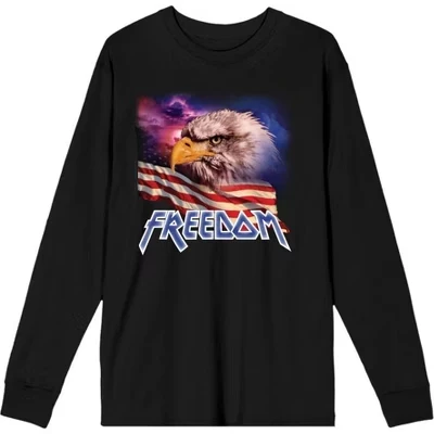 Футболка Americana Freedom Eagle для взрослых с длинным рукавом черная