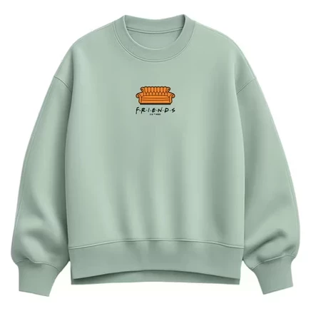 Женская флисовая толстовка - - - Couch Oversize Crew Sweatshirt seafoam