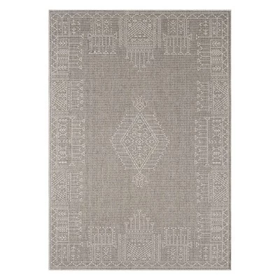 Плетеный коврик Obeetee Pavilion Medallion для помещений и улицы бежевого цвета