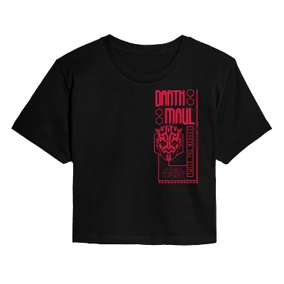 Women's -  - Darth Maul Cropped Graphic T-Shirt black