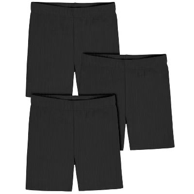 Шорты-велосипедки для девочек Gerber, 3 пары, черные
