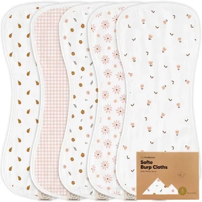 Муслиновые салфетки KeaBabies, 5 шт., лепестки