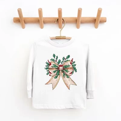 Молодежная футболка с длинным рукавом Holly Leaves Coquette, белая