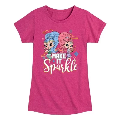 Футболка для девочек Nickelodeon Shimmer & Shine, фуксия