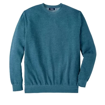 Флисовая толстовка с круглым вырезом heather midnight teal