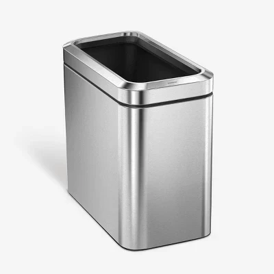 Мусорное ведро SimpleHuman 25 л узкое, серебристое