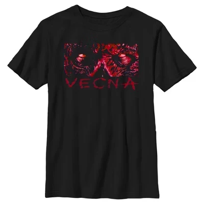 Мужская футболка Vecna Dark Stare Eye Shot для мальчиков, черная