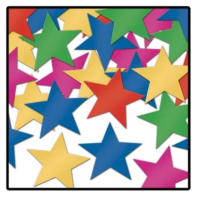 Fanci-Fetti Stars, 4 пакетика по 5 унций в каждом (4 унции на килограмм), разноцветные