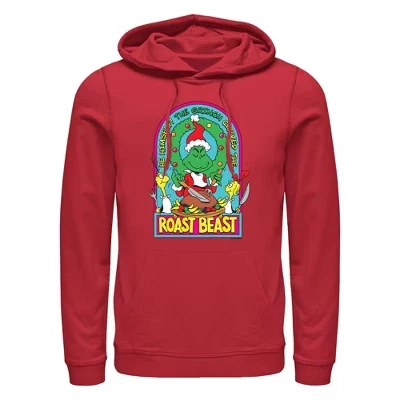Мужское худи The Grinch «Кто я?» красное (2)