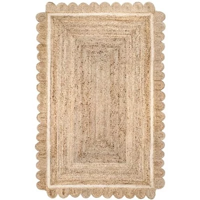 Tera Petals Braided Jute Indoor Area Rug