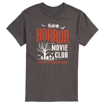 Мужская футболка Salem Horror Movie Club с коротким рукавом и рисунком древесного угля
