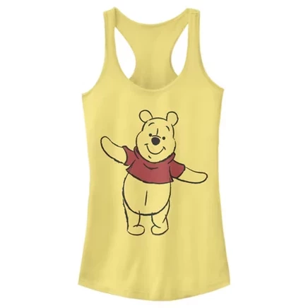 Женская майка Winnie the Pooh «Эскиз», банановая