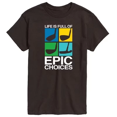 Мужская футболка Epic Choice Golf с коротким рукавом и графическим принтом 