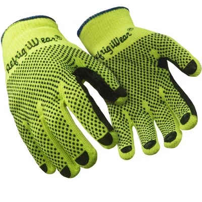 Перчатки RefrigiWear Midweight Dot Grip Gloves - Рабочие перчатки из утепленного трикотажа с ПВХ-покрытием, продаются в магазине the Dozen lime