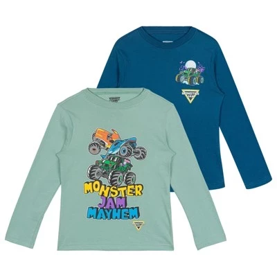 Футболки для мальчиков Monster Jam, 2 шт., синие