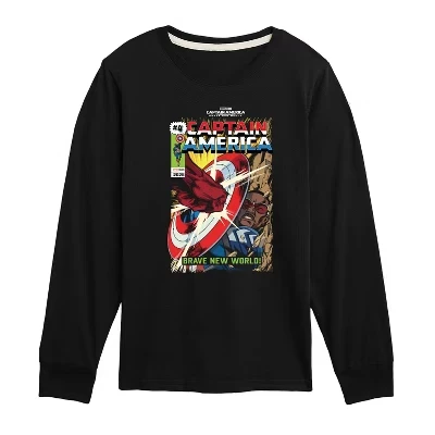 Captain America Comic Book Issue 4 Long Sleeve Graphic T-Shirt black