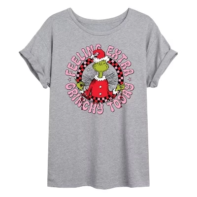 Женская футболка The Grinch Extra Grinchy, серая