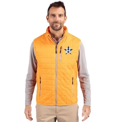 Houston Astros Rainier PrimaLoft® Мужской утепленный жилет-фугу на молнии satsuma