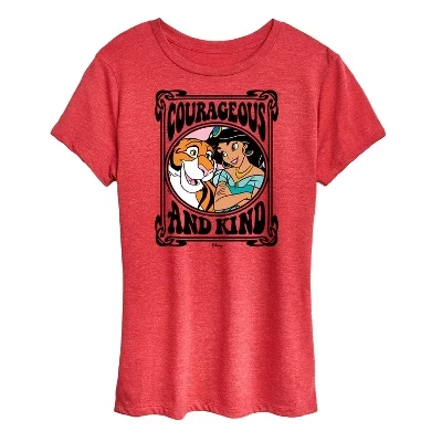 Женская футболка с коротким рукавом Jasmine Rajah Courageous and Kind, красная