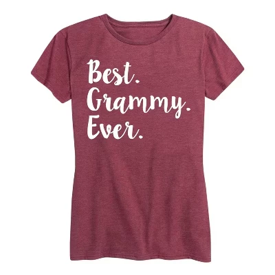 Женская футболка Instant Message Best Grammy Ever, бордовая