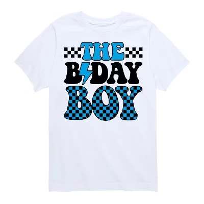Футболка для мальчиков Instant Message Birthday Boy, белая