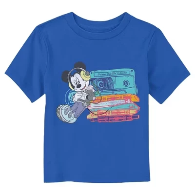 Футболка для малышей Mickey & Friends Distressed Cassette Lean королевского синего цвета