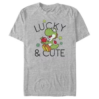 Мужская футболка Nintendo Yoshi, серый меланж